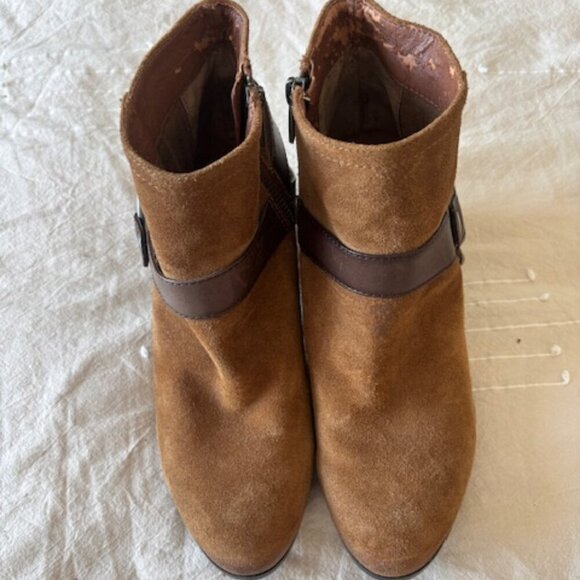 SAM EDELMAN LANDON WHISKEY SUEDE BOOTIES 8.5 - Picture 3 of 6